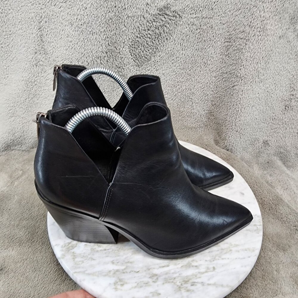 Vince Camuto Shoes Womens Size 9 Black Leather Ankle Booties *GUC* - Picture 4 of 12